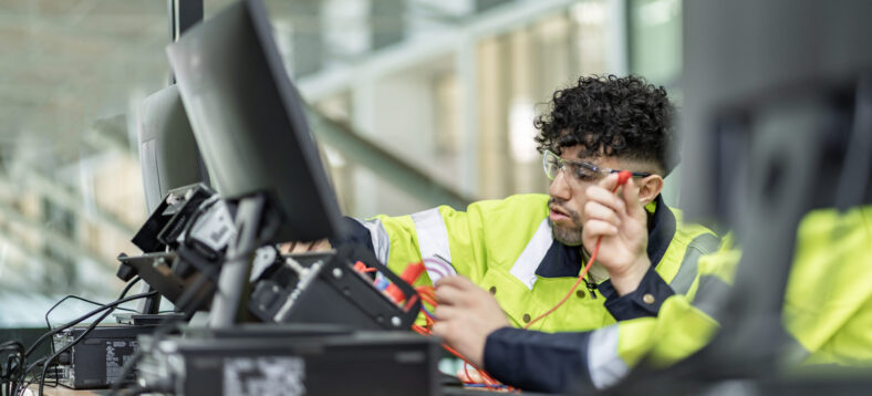 Electrical engineers supervise and design PLC electrical systems for companies or industrial factories.
